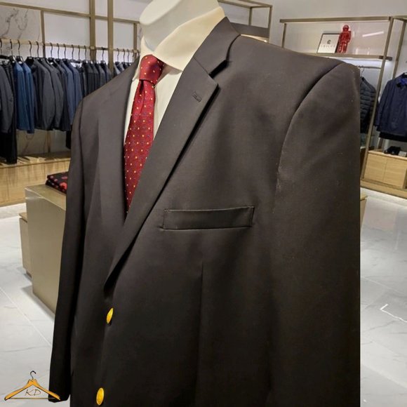 Jos. A. Bank Executive Collection Blazer - 48S, Black, Gold Buttons, NWT - Picture 1 of 12